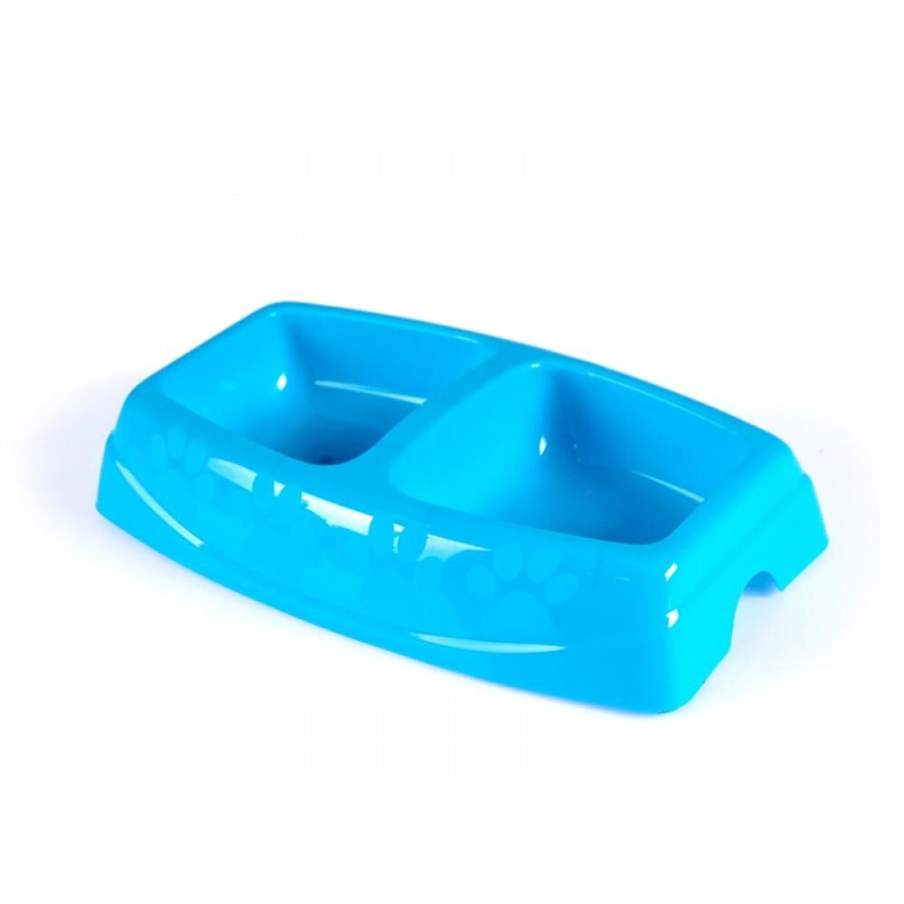 Omnipazar SY-5082 Büyük İkili Evcil Hayvan Kedi Köpek Mama Kabı Mavi