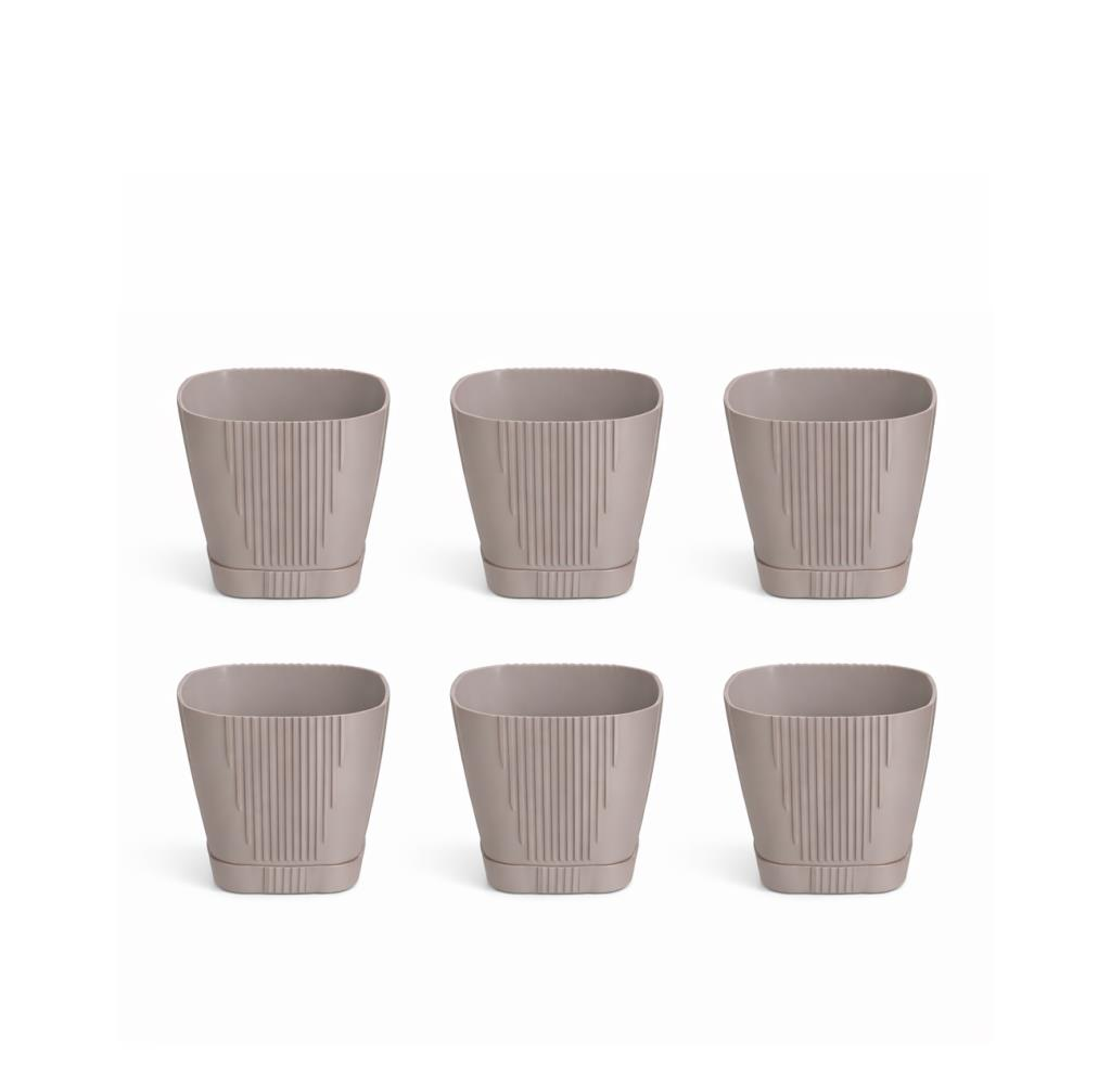 SO-ZB01 Zambak Dekoratif Plastik Saksı 0.8 Lt No:1 Mocha 6 Adet