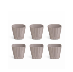SO-ZB01 Zambak Dekoratif Plastik Saksı 0.8 Lt No:1 Mocha 6 Adet