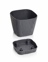 SO-ZB05 Zambak Dekoratif Plastik Saksı 8.8 Litre No:5 Antrasit 6 Adet