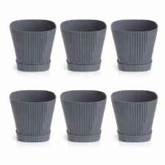 SO-ZB05 Zambak Dekoratif Plastik Saksı 8.8 Litre No:5 Antrasit 6 Adet