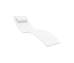 Omnipazar TRK-087 Siesta Minderli Yastıklı Lüks Ergonomik Slim Şezlong Beyaz 2'li Set