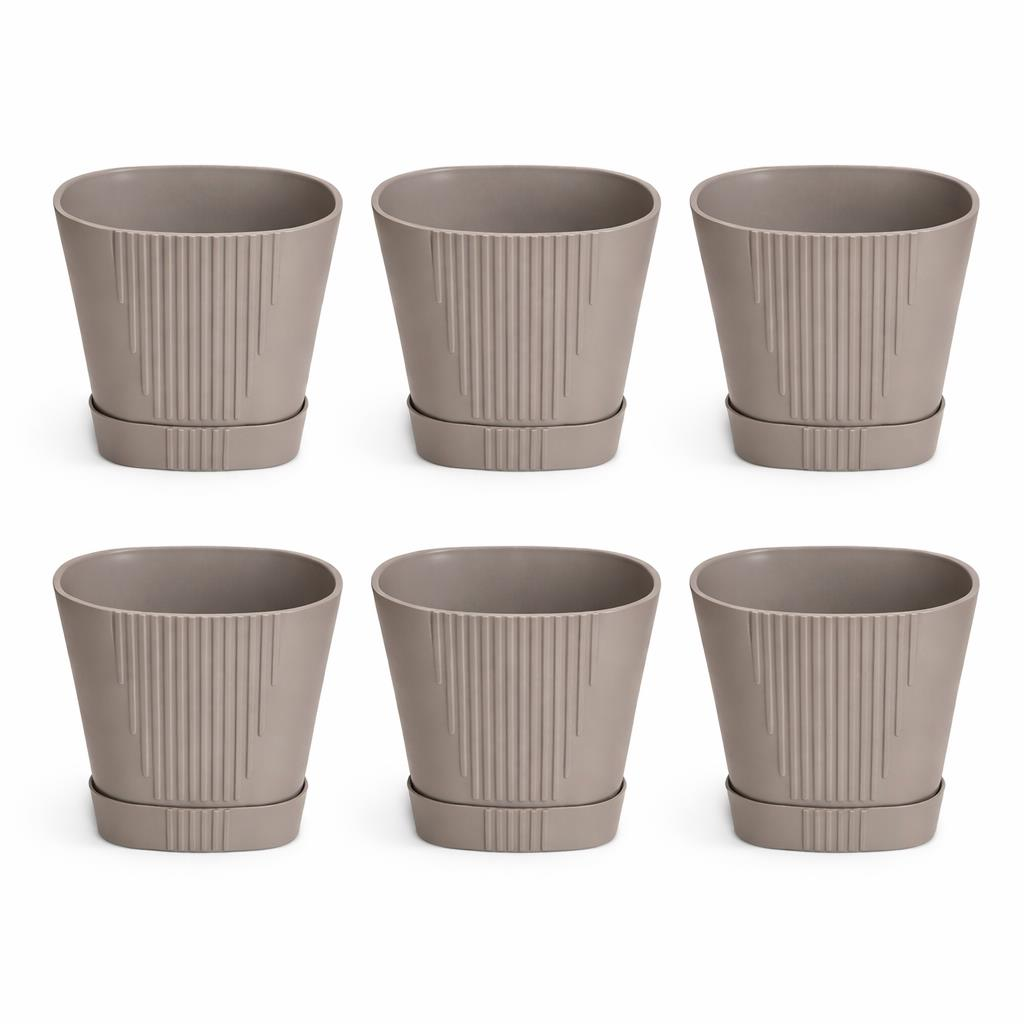 SO-ZB05 Zambak Dekoratif Plastik Saksı 8.8 Litre No:5 Mocha 6 Adet