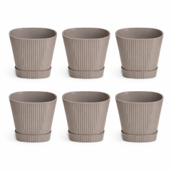 SO-ZB05 Zambak Dekoratif Plastik Saksı 8.8 Litre No:5 Mocha 6 Adet