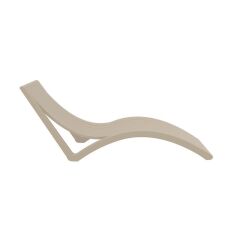 Omnipazar TRK-087 Siesta Minderli Yastıklı Lüks Ergonomik Slim Şezlong Kum Gri 2'li Set