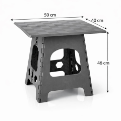 Omnipazar SO-PS02 Portatif Plastik Katlanır Sehpa No:2 Büyük Boy Antrasit