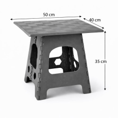 Omnipazar SO-PS01 Portatif Plastik Katlanır Sehpa No:1 Küçük Boy Antrasit