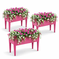 SO-AB03 Ayaklı Bahçe Plastik Yetiştirme Saksı Takımı 60 Lt Vişne 3 Adet