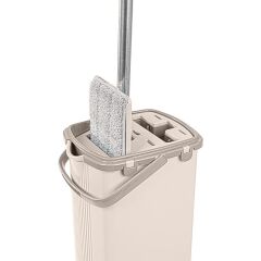 Omnisoft FLR F400 Eko Sihirli Tablet Mop Temizlik Seti Krem