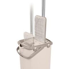 Omnisoft FLR F400 Eko Sihirli Tablet Mop Temizlik Seti Krem