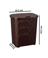 Omnipazar SY-4626 Plastik Küçük Hasır Desen Kirli Çamaşır Sepeti