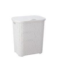 Omnipazar SY-4626 Plastik Küçük Hasır Desen Kirli Çamaşır Sepeti