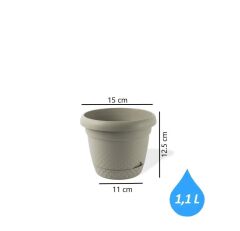 Omnipazar KRS-341 Dekoratif İnci Bitki Çiçek Saksı Takımı 1.1 Litre No 1