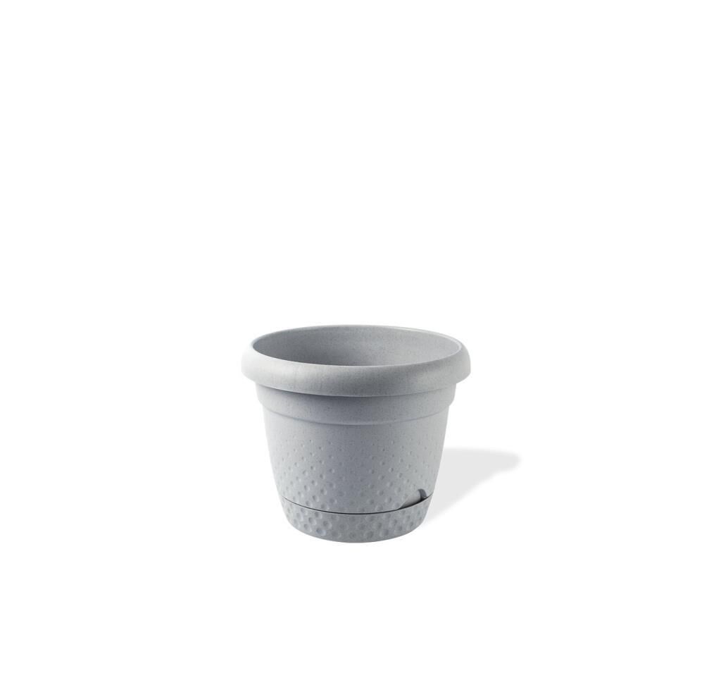 Omnipazar KRS-341 Dekoratif İnci Bitki Çiçek Saksı Takımı 1.1 Litre No 1 Gri
