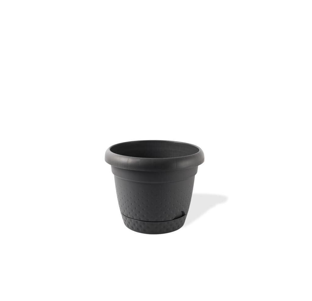 Omnipazar KRS-341 Dekoratif İnci Bitki Çiçek Saksı Takımı 1.1 Litre No 1 Antrasit (116)