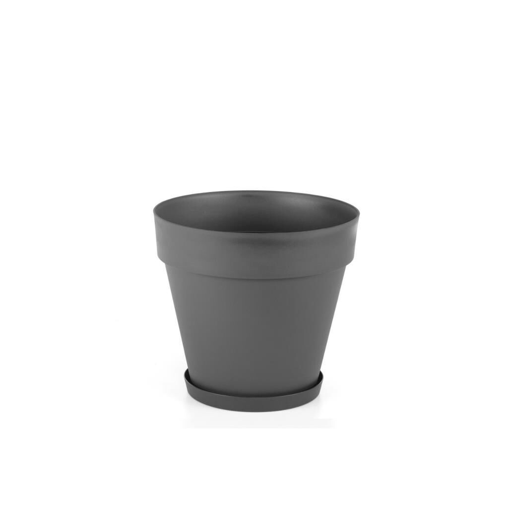 Omnipazar SO-YS04 Yalı Saksı Tabaklı 6 lt No 4 Antrasit (15002)