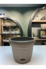 Omnipazar KRS-342 Dekoratif İnci Bitki Çiçek Saksı Takımı 2.2 Litre No 2