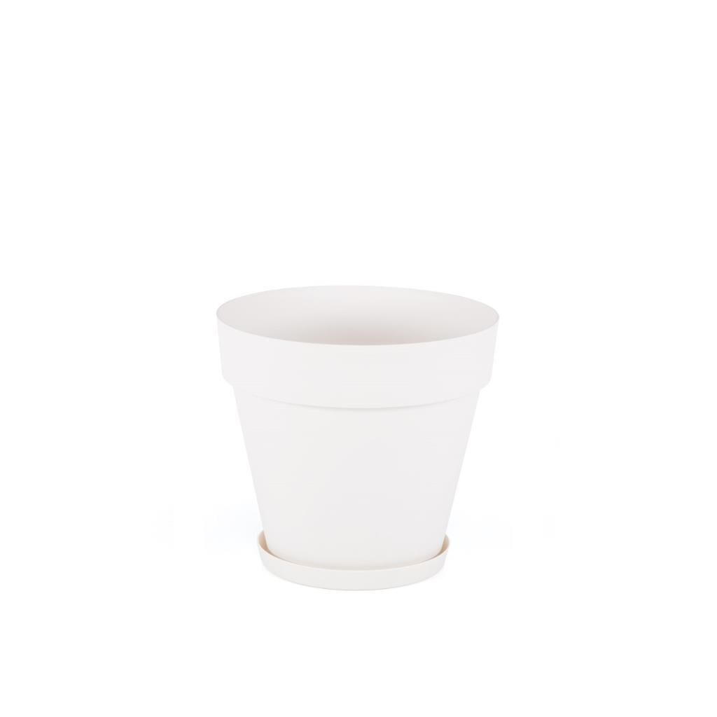 Omnipazar SO-YS04 Yalı Saksı Tabaklı 6 lt No 4 Beyaz (15001)