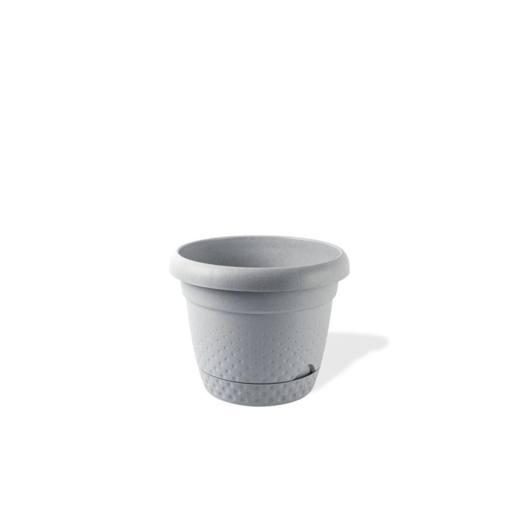 Omnipazar KRS-342 Dekoratif İnci Bitki Çiçek Saksı Takımı 2.2 Litre No 2 Gri