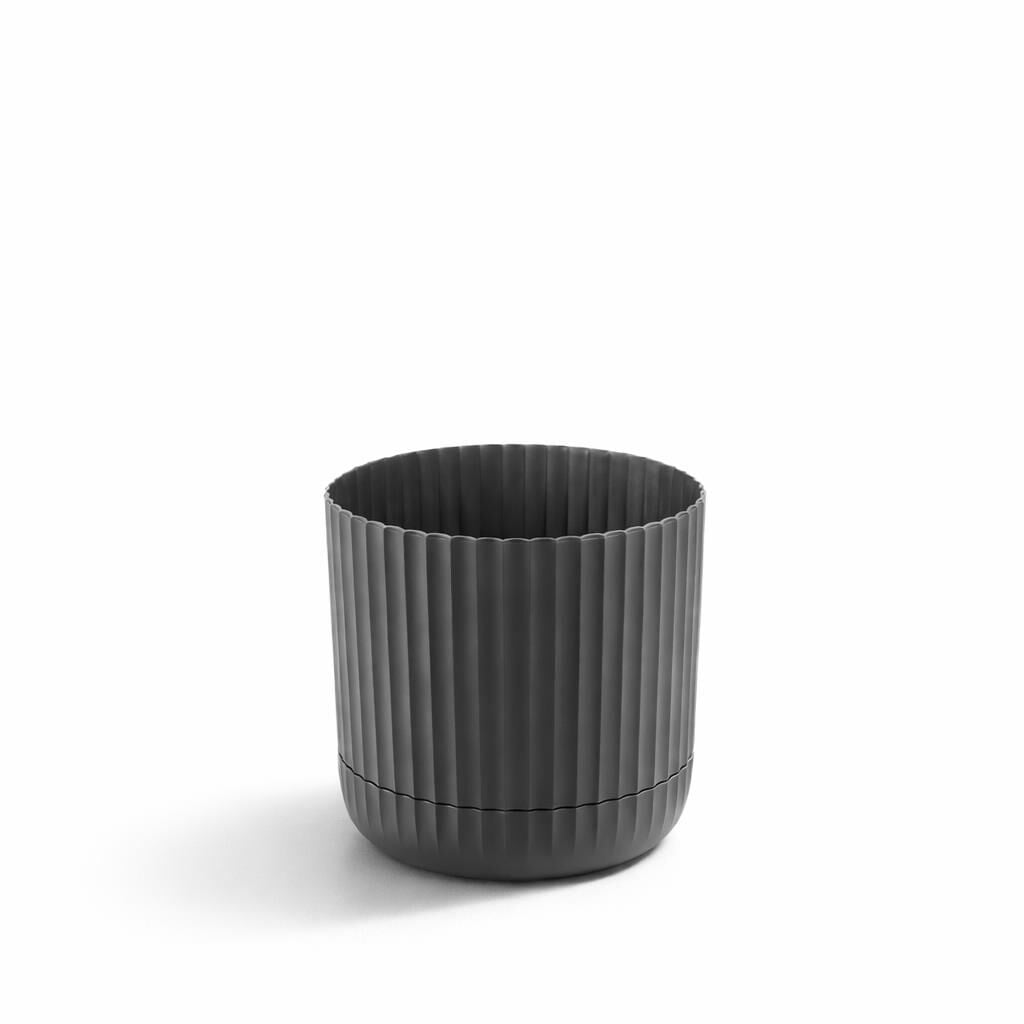 Omnipazar KRS-262 Zeraf Dekoratif Tabaklı Saksı Takımı 2.6 Litre No:2 Antrasit (116)