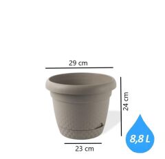 Omnipazar KRS-344 Dekoratif İnci Bitki Çiçek Saksı Takımı 8.8 Litre No 4