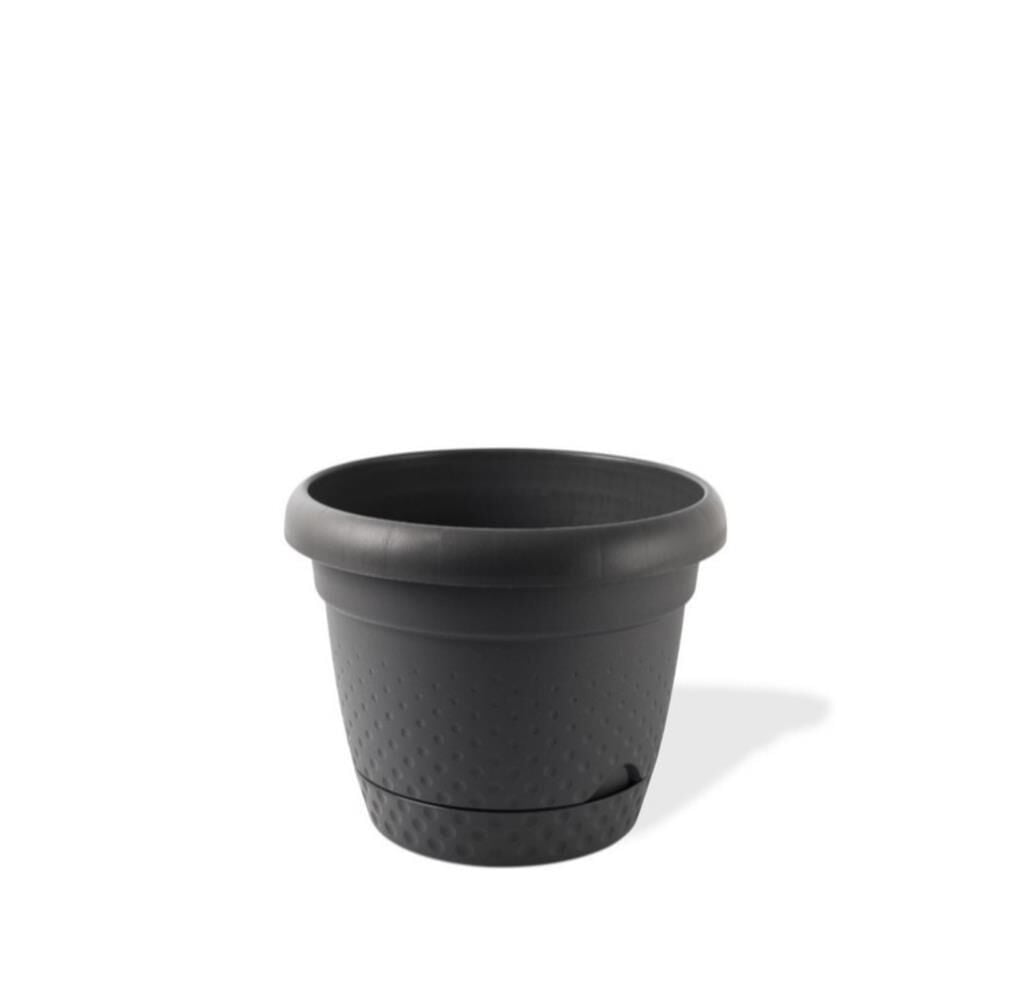 Omnipazar KRS-344 Dekoratif İnci Bitki Çiçek Saksı Takımı 8.8 Litre No 4 Antrasit (116)