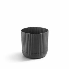 Omnipazar KRS-263 Zeraf Dekoratif Tabaklı Saksı Takımı 4.6 Litre No:3 Antrasit (116)