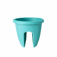 Omnipazar SY-5712 Opal Yuvarlak Balkon Küpeşte Saksı 7.5 Litre Turkuaz