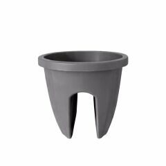 SY-5712 Opal Yuvarlak Balkon Küpeşte Saksı 7.5 Litre Antrasit 6 Adet