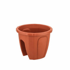 SY-5712 Opal Yuvarlak Küpeşte Balkon Saksı 7.5 Litre Kiremit 6 Adet