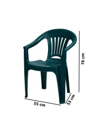 Omnipazar MT-GF141 Zaffiro Plastik Bahçe Balkon Sandalye 4'lü Set YEŞİL