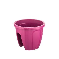 SY-5712 Opal Yuvarlak Küpeşte Balkon Saksı Vişne 7.5 Litre 6 Adet