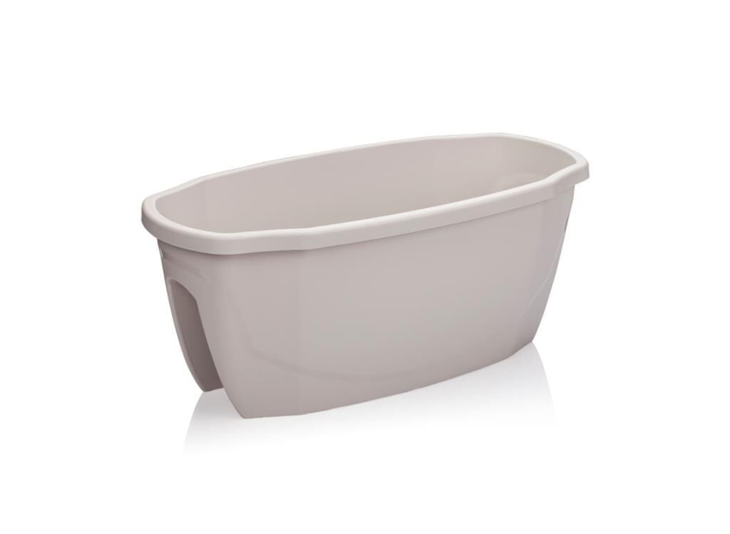 Omnipazar SO-ZS02 Zümrüt Balkon Saksı 15,5 litre No 2 Kirli Beyaz (113)