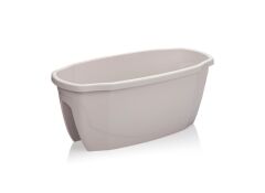Omnipazar SO-ZS02 Zümrüt Balkon Saksı 15,5 litre No 2 Kirli Beyaz (113)