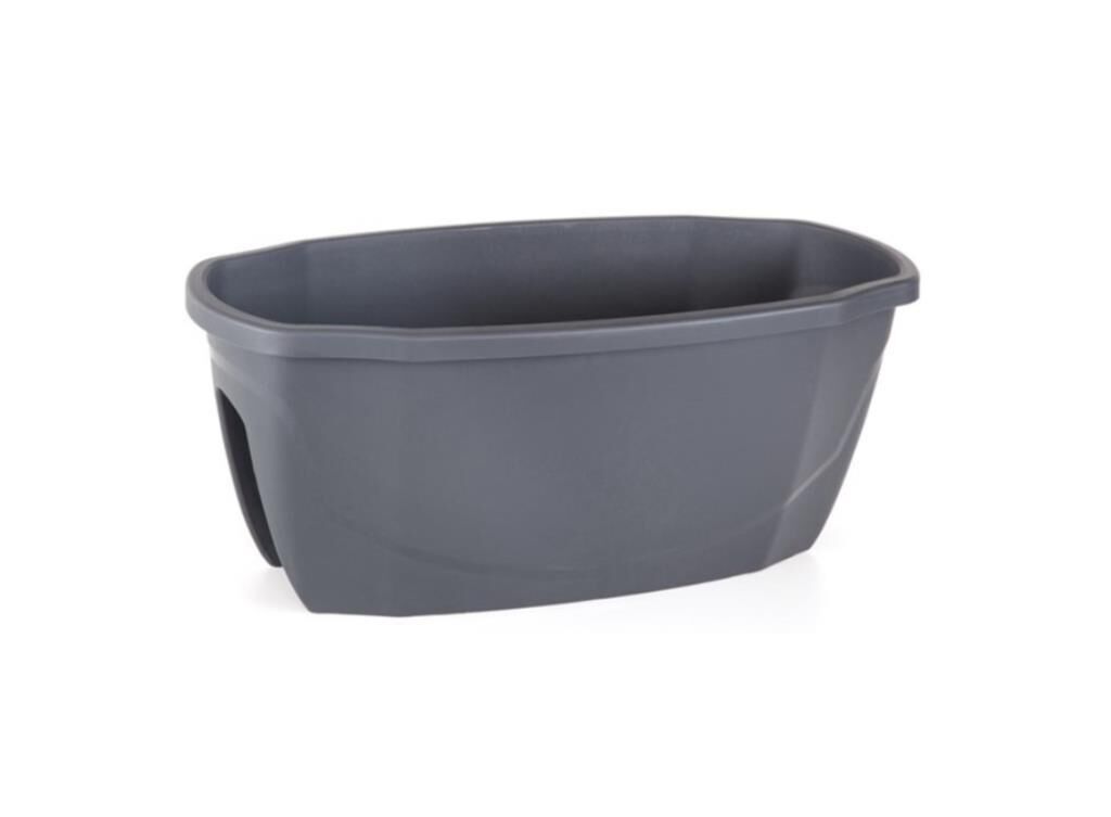 Omnipazar SO-ZS02 Zümrüt Balkon Saksı 15,5 litre No 2 Antrasit (15002)