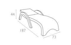 Omnipazar TRK-860 Siesta Fiji Rattan Desenli Ayarlanabilir Lüks Şezlong