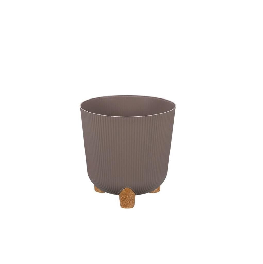 Omnipazar ELF-452 Dekoratif Derin Nostalji Ayaklı Saksı Takımı 9 Litre Vizon