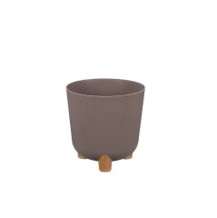 Omnipazar ELF-452 Dekoratif Derin Nostalji Ayaklı Saksı Takımı 9 Litre Vizon