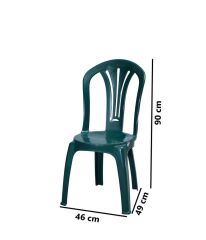 Omnipazar MT-GF193 Foglia Plastik Bahçe Balkon Sandalye 4'lü Set Kahverengi