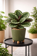 ELF-452 Derin Nostalji Ayaklı Saksı Takımı 9 Litre Yeşil 5 Adet