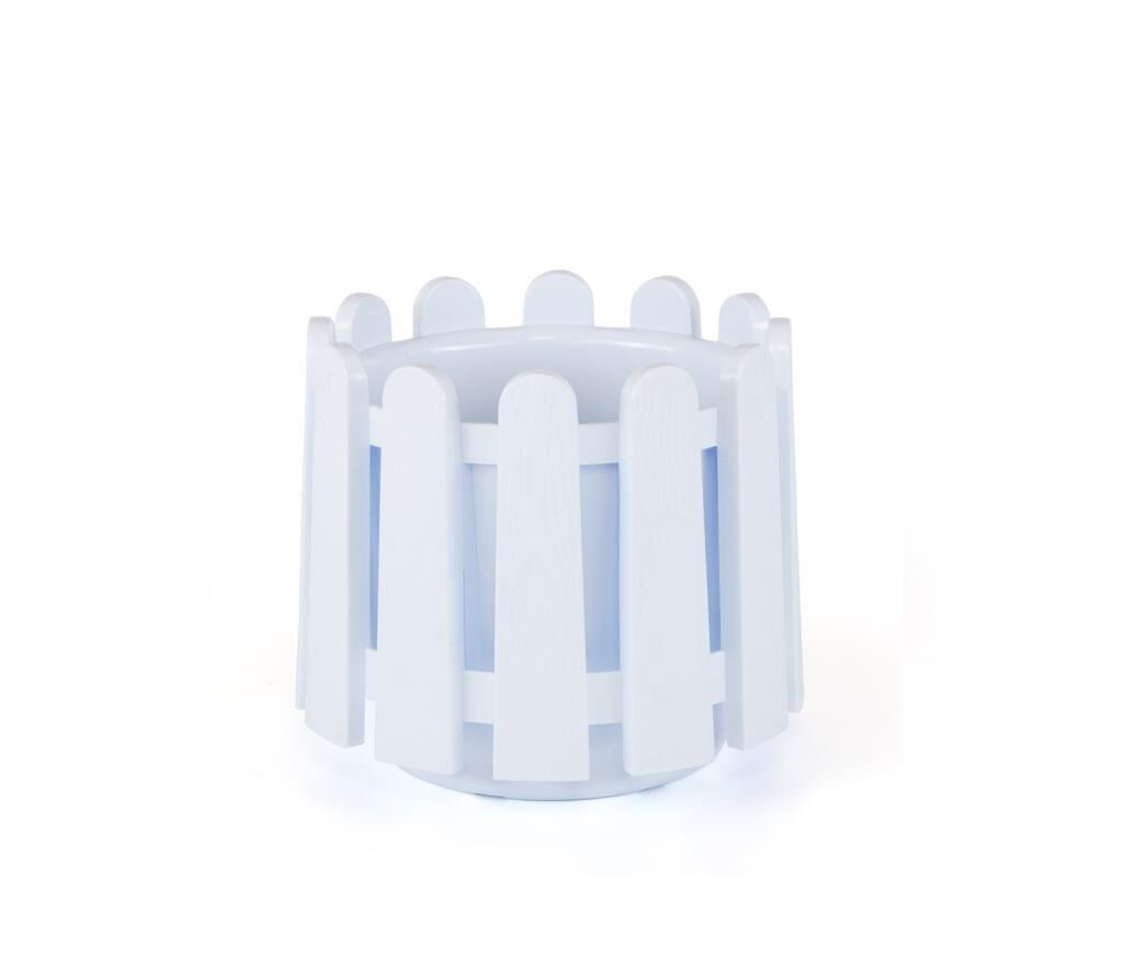 Omnipazar SO-İS02 İstanbul Dekoratif Yuvarlak Saksı 2,6 lt No 2 Beyaz (01001)