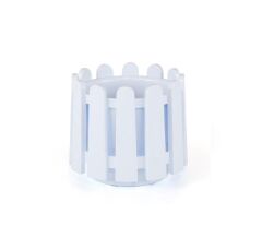 Omnipazar SO-İS02 İstanbul Dekoratif Yuvarlak Saksı 2,6 lt No 2 Beyaz (01001)