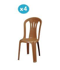 Omnipazar MT-GF181 Maggio Plastik Bahçe Balkon Sandalye 4'lü Set