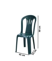 Omnipazar MT-GF181 Maggio Plastik Bahçe Balkon Sandalye 4'lü Set