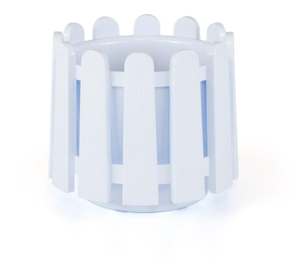 Omnipazar SO-İS03 İstanbul Dekoratif Yuvarlak Saksı 6,6 lt No 3 Beyaz (01001)