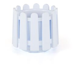 Omnipazar SO-İS03 İstanbul Dekoratif Yuvarlak Saksı 6,6 lt No 3 Beyaz (01001)