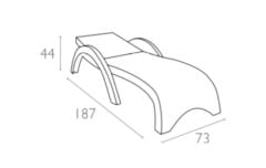 Omnipazar TRK-860 Siesta Fiji Rattan Desenli Ayarlanabilir Lüks Şezlong Beyaz 2'li Set