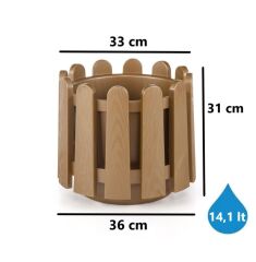 Omnipazar SO-İS04 İstanbul Dekoratif Yuvarlak Saksı 14,1 lt No 4