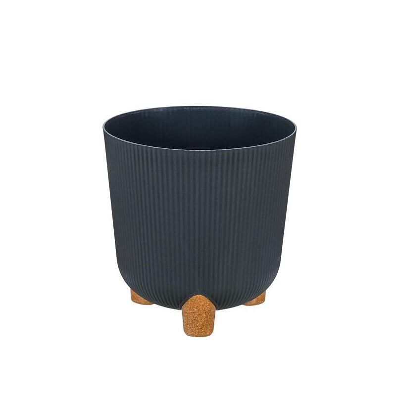 Omnipazar ELF-453 Dekoratif Derin Nostalji Ayaklı Saksı Takımı 16 Litre Antrasit (116)