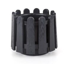 Omnipazar SO-İS04 İstanbul Dekoratif Yuvarlak Saksı 14,1 lt No 4 Antrasit (15002)